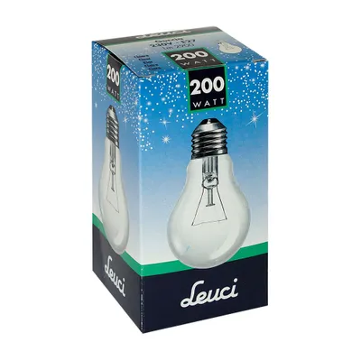 Produktbild von Leuci Normal LAMP Clear E27 017420 GlÃ1/4hlampe, klar, 200 Watt