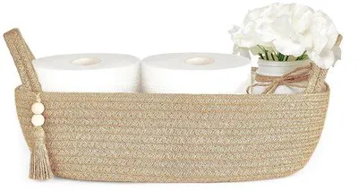 Produktbild von Jute-Opbergkiste - 1 Stück - 13" x 6" x 4"