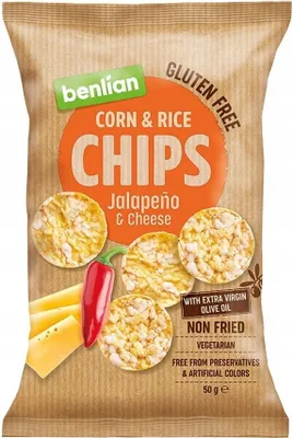 Zdjęcie produktu dla PD Chipsy kukur. - ryżowe Jalapeno Ser BENLIAN 50g