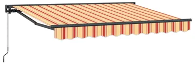 Produktbild von vidaXL Manuell einziehbare Markise Gelb, Orange und Weiß 3 x 2 m