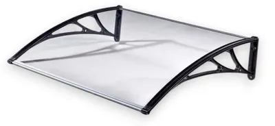 Immagine prodotto di Pensilina tettoia da esterno in ABS per porte e finestre Gripau trasparente - P98xL115 cm