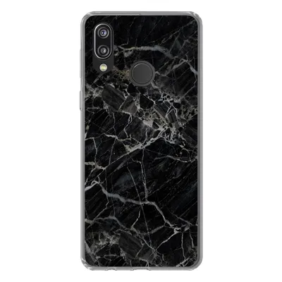 Produktbild von MuchoWow® Handyhülle Schutzhülle Hülle für Huawei P20 Lite (2020) Marmor - Schwarz - Weiß Silikon Softcase Handy Hülle - Kartenhalter