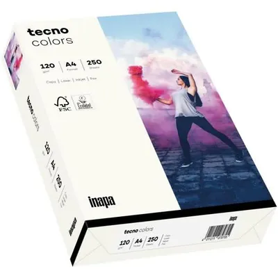 Produktbild von Multifunktionspapier tecno colors A4 120 g/qm naturweiß VE=250 Blatt