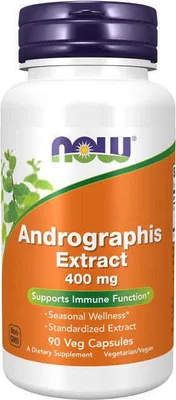 Produktbild von Andrographis-Extrakt 400 mg 90 Gemüsekapseln Now Foods