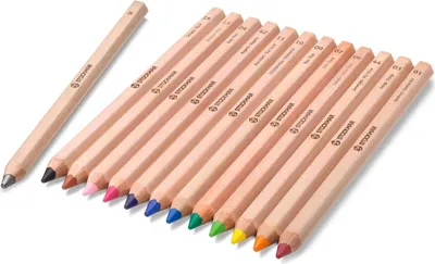 Produktbild von Stockmar Buntstifte Set 12+1 im Metalletuinachhaltiges Holz