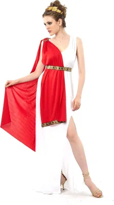 Immagine prodotto di Elegante costume da dea antico bianco-rosso-oro - L