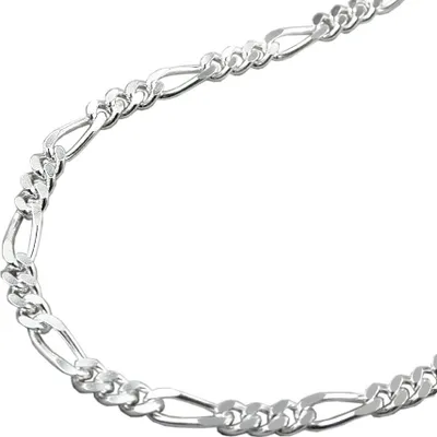 Produktbild von 2mm Figarokette Kette Collier 925 Silber Silberkette 38cm Uni