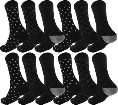 Produktbild von 12 Paar Herren Socken Muster klassischer Form Freizeit Sport Mix6/43-46