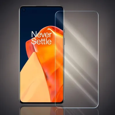 A screen protector is shown next to a smartphone.