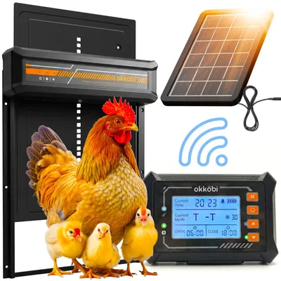 Automatische Hühnerklappe mit Solar, Timer & Lichtsensor