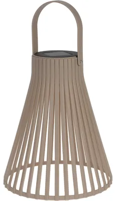 Produktbild von Solarlaterne taupe mit amorphem Solarpanel 20x20x23,5 cm für Außen