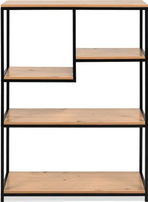 Produktbild von Regal >Trelleborg< in Nachbildung Artisan Oak / schwarz - 75x100,5x30 (BxHxT)