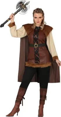 Produktbild von Authentisches Wikingerin Kostüm Cosplay, Größe: 38 - 40 (M) Farbe: Braun