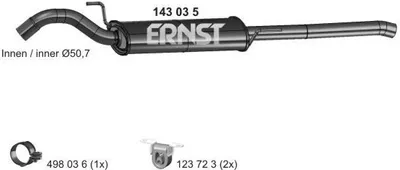 Produktbild von ERNST 143035 Endschalldämpfer für VW PASSAT Variant (3A5, 35I) Auspuff