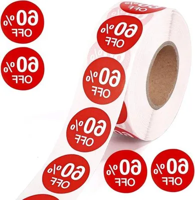 Produktbild von Selbstklebende Werbeetiketten Rote 25mm - 1000 Stück