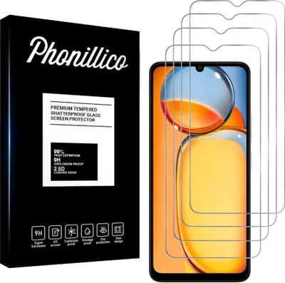 Obrázek produktu pro Tvrzené sklo pro Xiaomi Redmi 13C [4 ks] Screen Protector Film Anti-scratch Glass Resistant Phonillico®