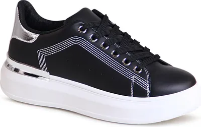 Produktbild von topschuhe24 2363 Damen Plateau Sneaker Turnschuhe , Farbe:Schwarz, Größe:38 EU