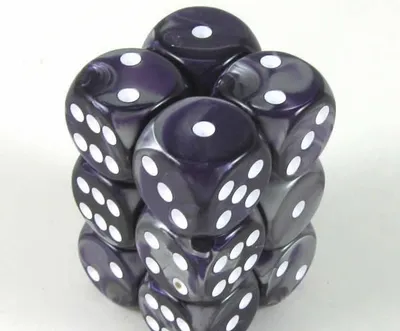 Imagen del producto de Chessex 26632, dados Sada, color púrpura, color plateado, apto para cualquier género, Alemania, Estados Unidos, 16 mm, 16 mm