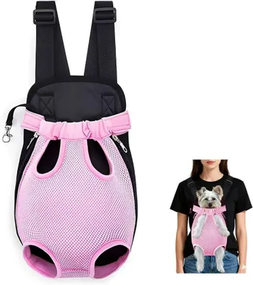 Imagen del producto de Mochila para mascotas, ideal para perros y gatos, con diseño ajustable, transpirable y perfecta para llevar a tus animales durante tus viajes