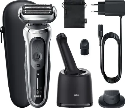 Obrázok produktu pre Braun Series 7 71-S7200cc, Planžetový holiaci strojček, Čierna, Strieborná, Tlačidlá, Batérie, Lithium-ion (Li-ion), 50 min