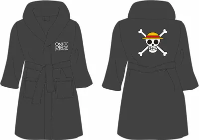 Obrázok produktu pre importovaný župan a odznak s logom One Piece Čierna L Čierna L