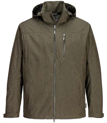 Produktbild von Blue Wave Herren Funktionsjacke Henk - Wasserdichte Outdoor-Jacke mit Mesh-Futter und abnehmbarer Kapuze in Oliv Größe 4XL