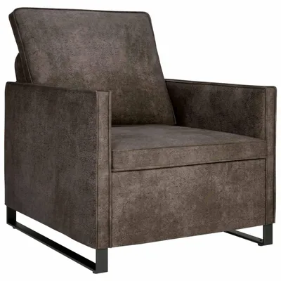 Immagine prodotto di vidaXL Divano singolo, grigio scuro, 70 x 81 x 82 cm, rivestito in ecopelle