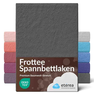 Produktbild von etérea Frottee Spannbettlaken 80% Baumwolle  20% Polyester 80x200 cm