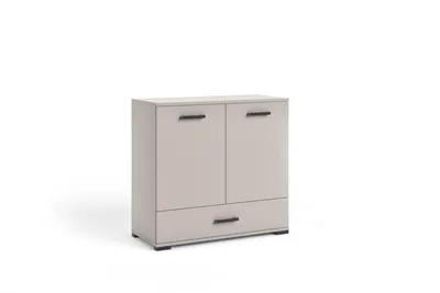 Produktbild von Kommode FINO I Wohnzimmerschrank mit Stauraum, Modernes Sideboard für Wohnzimmer , Schlafzimmer und Flur, mit 2 Türen und Schublade, Kaschmir