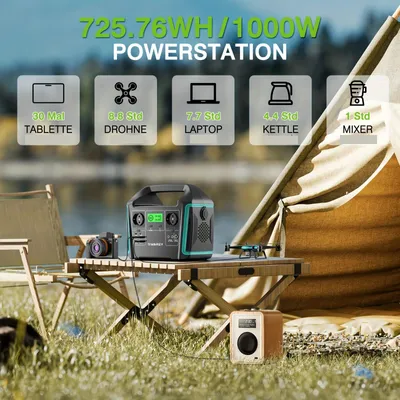 Image de Station d'alimentation portable - Générateur mobile - Générateur solaire - Alimentation de secours - Batterie externe pour l'extérieur