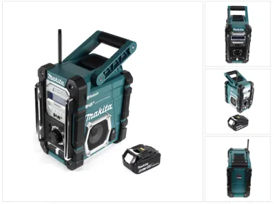 Immagine prodotto di Makita DMR 112 G1 Radio da cantiere a batteria 7,2 - 18V Bluetooth DAB+ + 1x batteria da 6,0Ah - senza caricabatterie