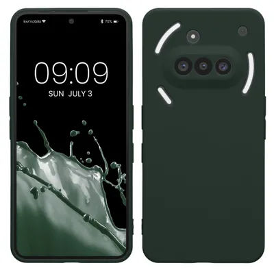 Produktbild von kwmobile Handyhülle für Nothing Phone 3a Hülle - weiches Handy Silikon Case - Schutzhülle Cover - Moosgrün