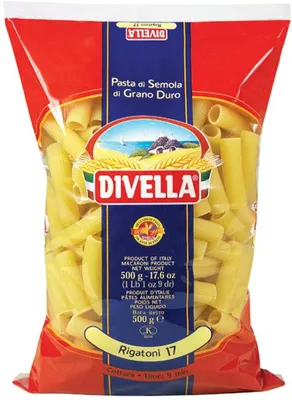 Obrázek produktu pro Divella Rigatoni 17 těstoviny těstoviny z krupice z tvrdé pšenice 500g