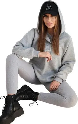 Produktbild von 3-in-1-Set: Sweatshirt, Top und Leggings, grau