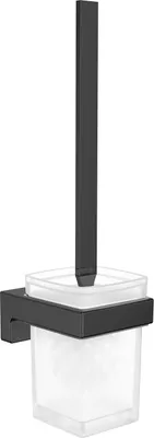 Produktbild von emco cue Bürstengarnitur, satiniertes Kristallglas, Wandmodell, schwarz, 321513300