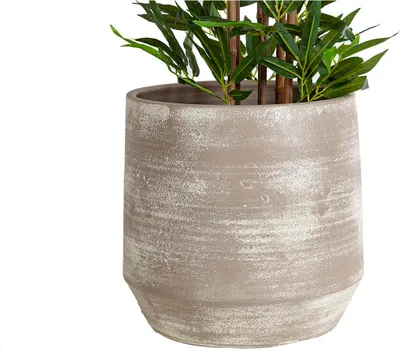 Image de Pot de fleurs Romimex Gris en céramique 34 x 34 x 34 cm