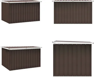 Zdjęcie produktu dla vidaXL Skrzynia ogrodowa brązowa 149 x 99 x 93 cm - Skrzynia do przechowywania - Skrzynie do przechowywania - Skrzynia na poduszki ogrodowe - Skrzynie na poduszki ogrodowe