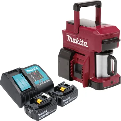 Produktbild von Makita DCM 501 ST2AR Akku Kaffeemaschine 12 V max. / 18 V Rot + 2x Akku 5,0 Ah + Ladegerät