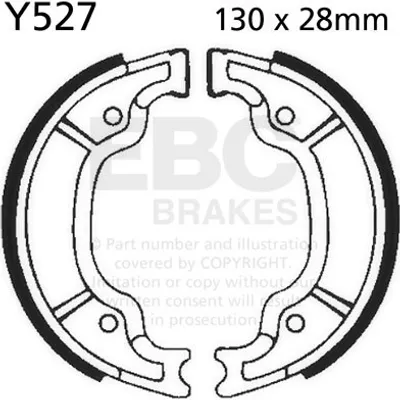Zdjęcie produktu dla Szczęki Hamulcowe Moto Yamaha Xvs 250 Dragstar (01-04)/ Xv 125 Virago (97-00)/ Sr 125 (89-91)