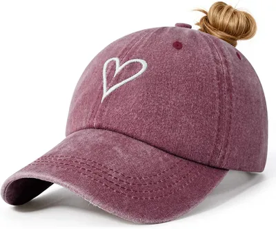 Produktbild von Baseballcap, hoher Pferdeschwanz, verstellbar, bestickt, für den Sommer