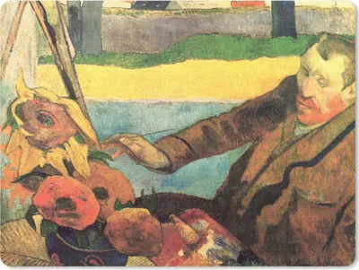 Produktbild von MuchoWow® Mauspad Mousepad Der Sonnenblumenmaler - Vincent van Gogh 23x19 cm - Mousepads - Maus Mat - Pad - Mausunterlage - Schreibtischunterlage - Mauspad