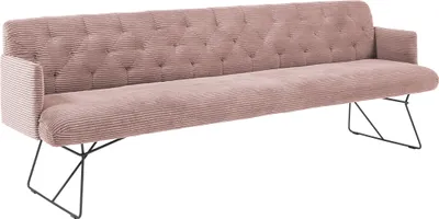 Produktbild von KAWOLA Esszimmerbank CHARME Cord rosa 246cm