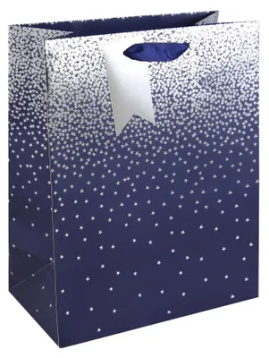 Produktbild von Clairefontaine 30861-2C - Geschenktasche 26,5x14x33 cm, ideal für Geschenke, Sternregen Blau, 1 Stück