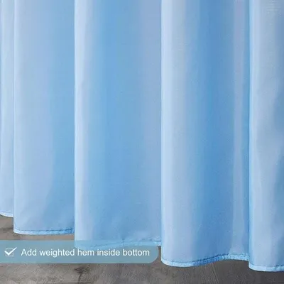 Immagine prodotto di Tenda da doccia 180 x 200 cm, antimuffa, impermeabile e lavabile, tenda da bagno in bagno, per vasca e doccia, in tessuto, dal bianco all'azzurro, con 12 anelli per tenda da doccia.