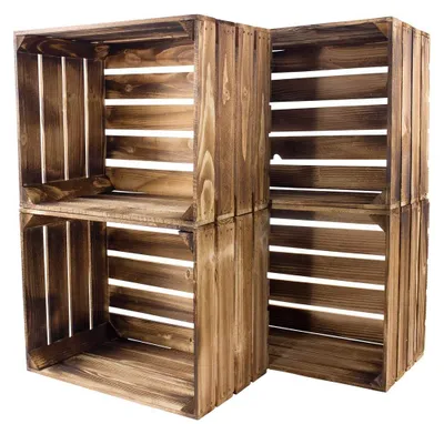 Immagine prodotto di Set di 4 cassette in legno per la conservazione e la decorazione