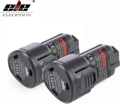 Image de pack de 2 batteries 2500mAh 12V L1215 rechargeables Li-Lon pour AEG Ridgid L1215 BS12C, BS12C2, BSS12C L1215P L1215R