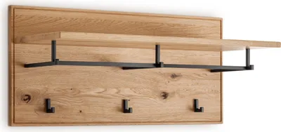 Wandgarderobe Rimini Eichenholz Natur 80 x 36 x 37 cm