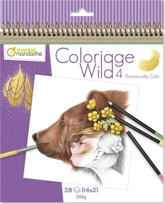 Produktbild von Avenue Mandarine 5x Malbuch Wild 4 - Violett GY093C