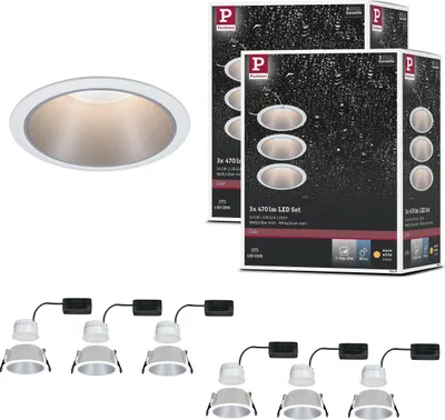 Produktbild von Paulmann Bundle LED Einbauleuchte Cole 3-Step-Dim
