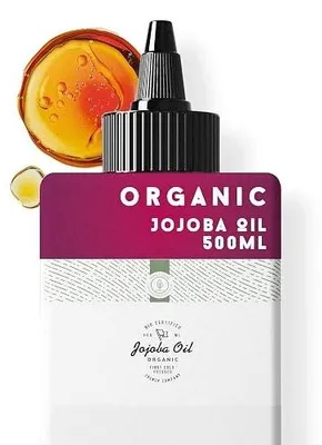 Zdjęcie produktu dla Olejek jojoba bio 500ML tłoczony zimno czysty vegan pielęgnacja skóry włosó